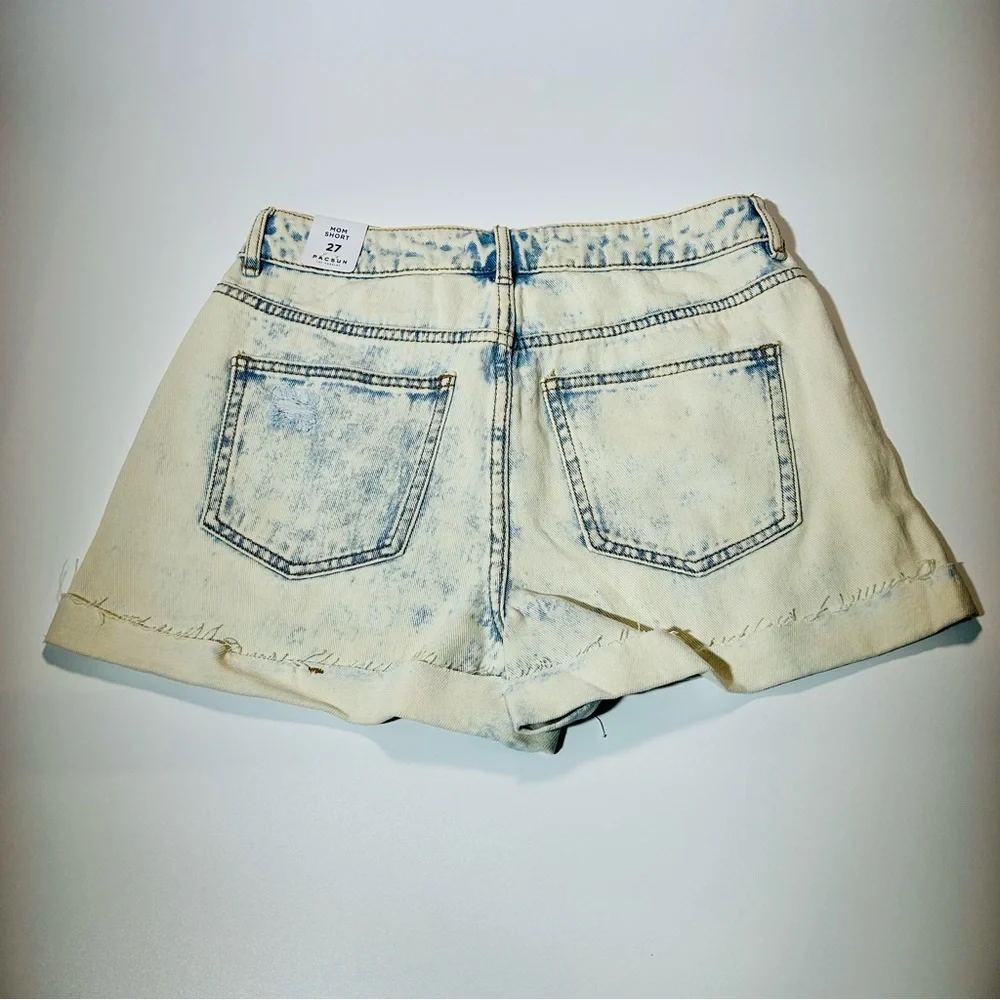Pacsun jeans shorts MOM shorts high rise shorts bleached New women size 27